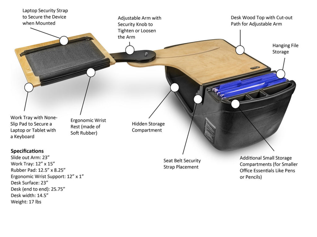 Autoexec Menu AutoExec Mobile Car Desk System – CLAIM-A-NATOR