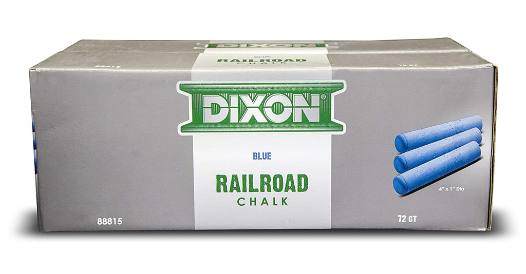 Dixon - 464-88815 Industrial Railroad Crayon Chalk with Tapered 4" X 1" Sticks, Blue, 72-Pack (88815)