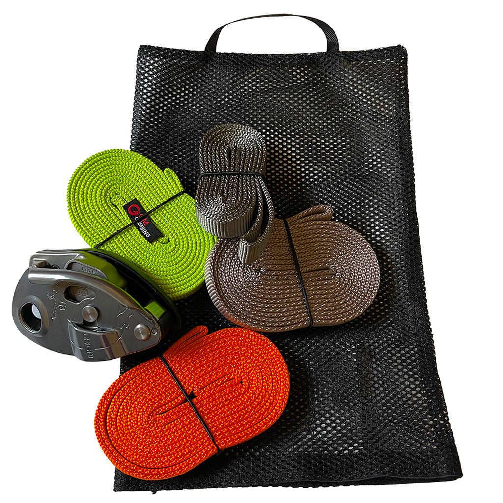 Belay kit - showing runners and grigri