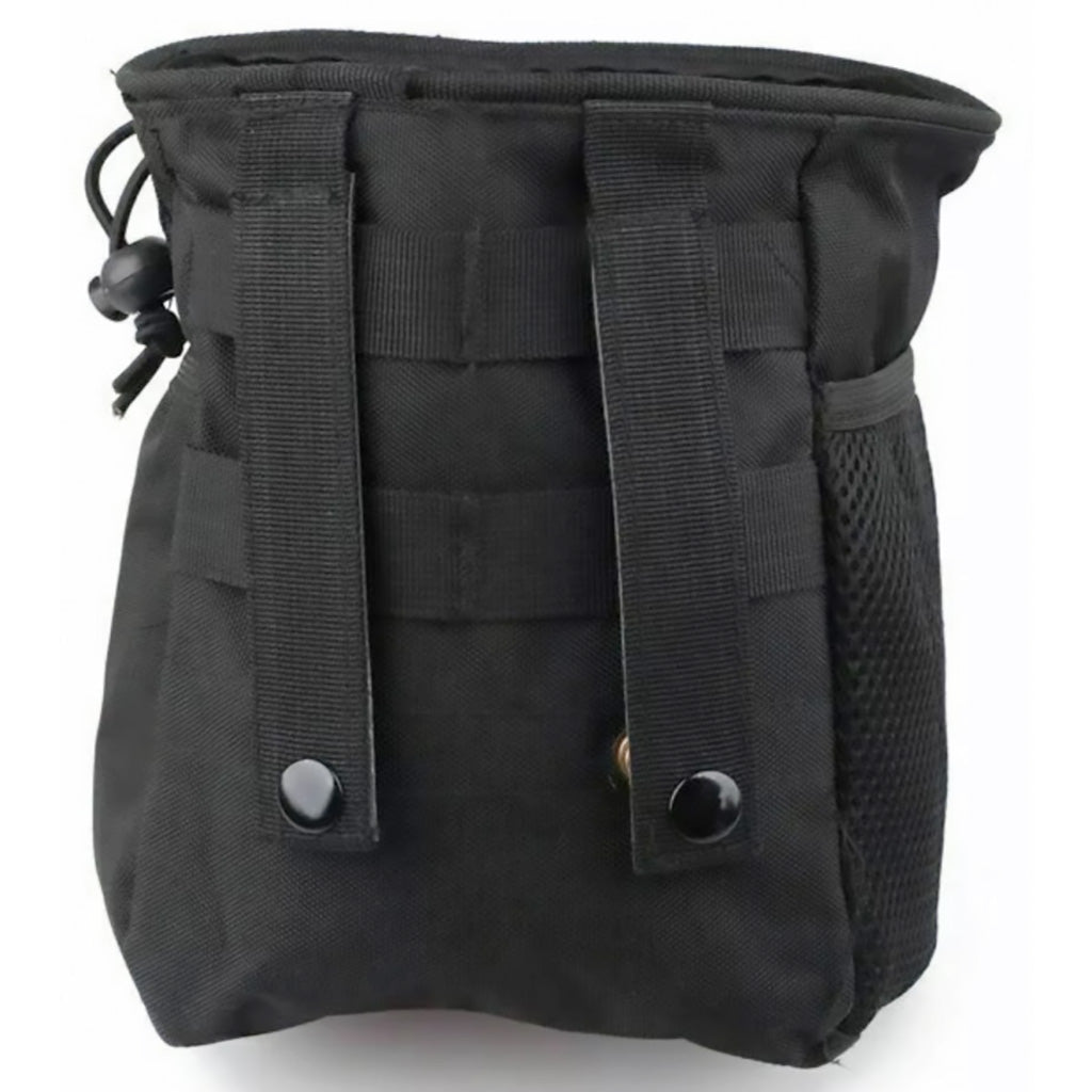Black rigid pouch back view