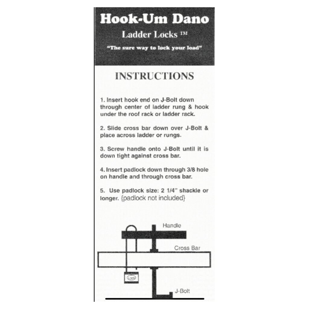 Hook Um Danno ladder lock instructions