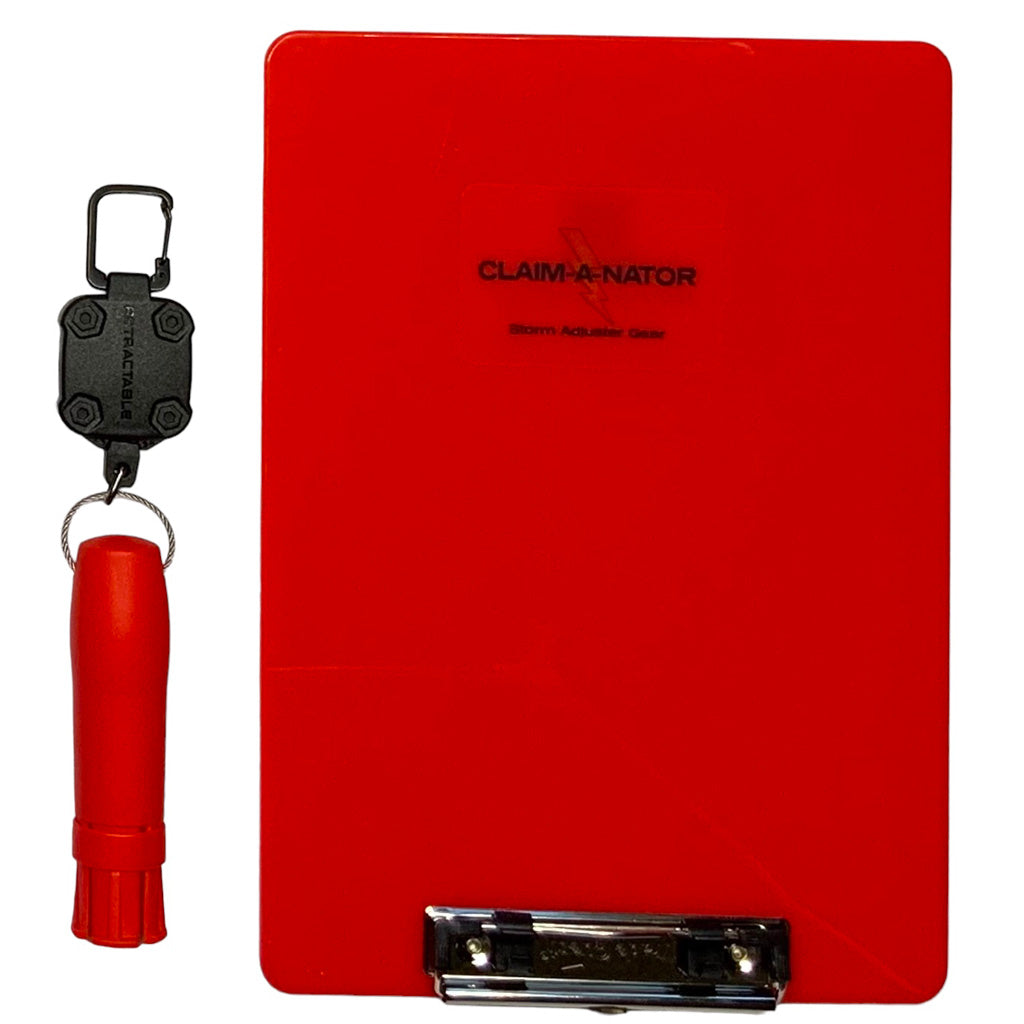 Red Clipboard and Chalk Holder