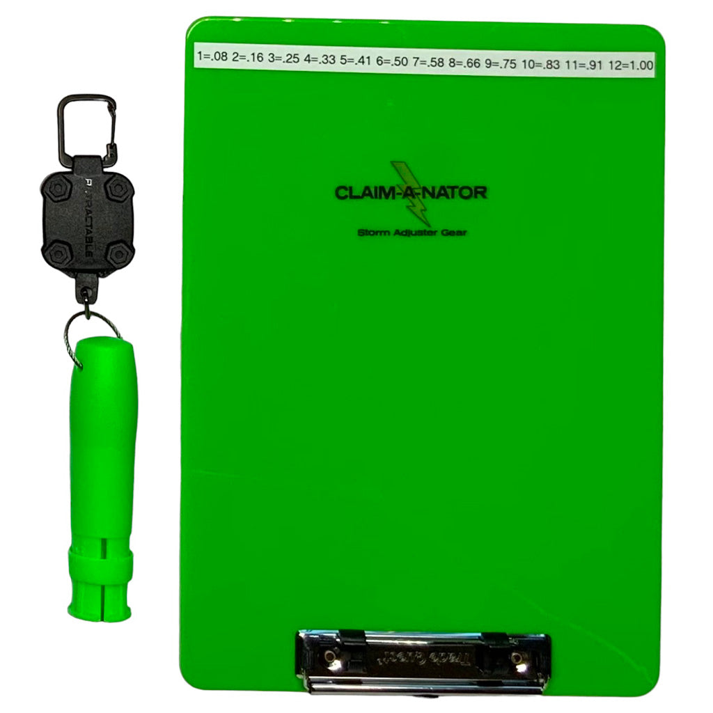Lime Green Clipboard and Chalk Holder