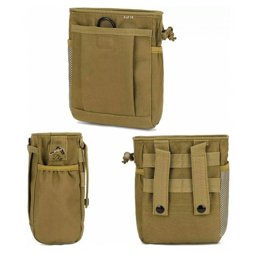 3 images showing different details of the rigid pouch